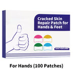 Arenzza cracked skin repair patches for heels and elbows, showing waterproof, deep hydration and pain relief benefits.