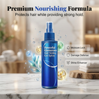 Arenzza Powerful Glamorous Hair Styling Gel Spray in a sleek bottle, designed for strong hold and shiny, styled hair.