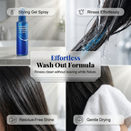 Arenzza Powerful Glamorous Hair Styling Gel Spray bottle with a sleek design, suitable for creating strong hold hairstyles.