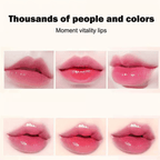 Arenzza transferproof color-changing lipstick with crystal-clear tone, auto-tints on contact, displayed in a sleek tube.