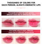 Arenzza transferproof color-changing lipstick with crystal-clear color alchemy and auto-tints, displayed in a sleek tube.