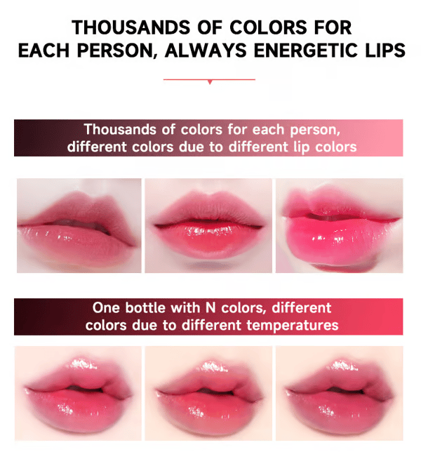 Arenzza transferproof color-changing lipstick with crystal-clear color alchemy and auto-tints, displayed in a sleek tube.