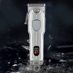 Arenzza rechargeable hair clipper with a sleek black design, featuring adjustable blades and a powerful motor for long-lasting grooming.