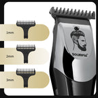 Amen's multi-function electric hair clippers by Arenzza with adjustable attachments for haircut and grooming.