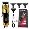 A men’s Arenzza multi-function electric hair clipper with adjustable blades, black and silver design, suitable for grooming and styling.