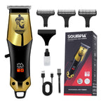 A men’s Arenzza multi-function electric hair clipper with adjustable blades, black and silver design, suitable for grooming and styling.