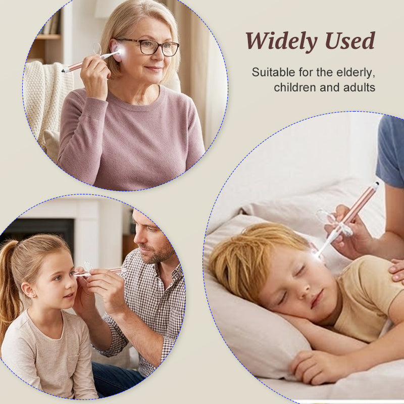 Arenzza luminous ear pick and tweezer set with magnifier, featuring precision tools for ear cleaning and beauty care.
