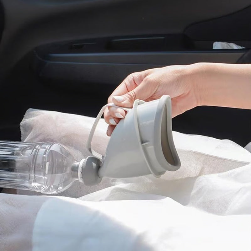 Arenzza portable unisex urination device shown with its compact design, made for discreet and hygienic use in health and beauty.