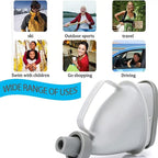 Arenzza portable unisex urination device, a compact health and beauty tool for discreet use, shown in a close-up image.