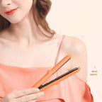 Arenzza 2-in-1 mini curling wand and flat iron hair straightener in black with digital display and ergonomic design.
