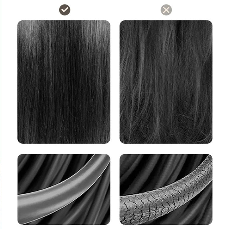 Arenzza 2-in-1 mini curling wand and flat iron hair straightener in black, compact design for versatile styling.