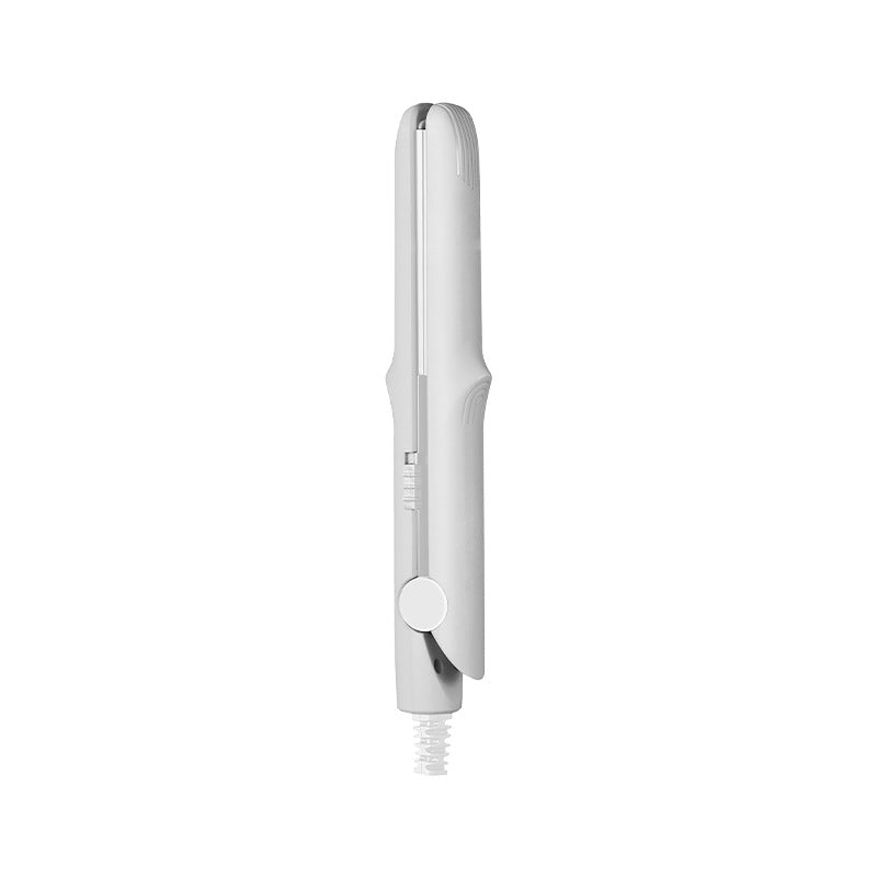 Arenzza 2-in-1 mini curling wand and flat iron hair straightener in black, compact styling tool for versatile hair styling.