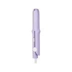 Arenzza 2-in-1 mini curling wand and flat iron hair straightener, compact health and beauty styling tool in black with silver plates.