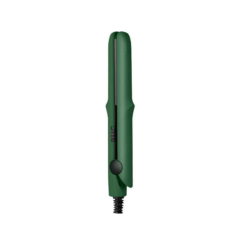 Arenzza 2-in-1 mini curling wand and flat iron hair straightener, compact and sleek for versatile hair styling.