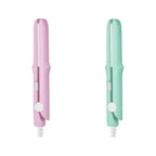 Arenzza 2-in-1 mini curling wand and flat iron hair straightener, compact and sleek for styling hair at home or on the go.
