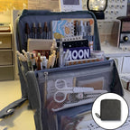 Arenzza large capacity Oxford cloth standing makeup bag with multiple compartments for organizing beauty essentials.
