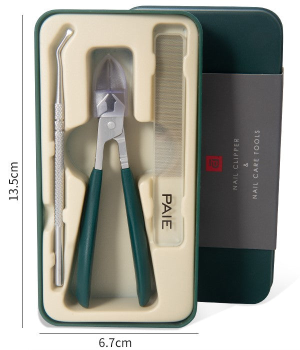 Aarenzza 2026 hot sale anti-splash 25° slant edge nail clipper 3-piece set for grooming and nail care.