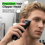 Amen's Arenzza 3-in-1 electric grooming kit with multiple attachments for beard trimming, hair cutting, and facial care.