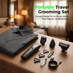 Amen's 3-in-1 Electric Grooming Kit by Arenzza with multiple grooming attachments for beard, hair, and body grooming.