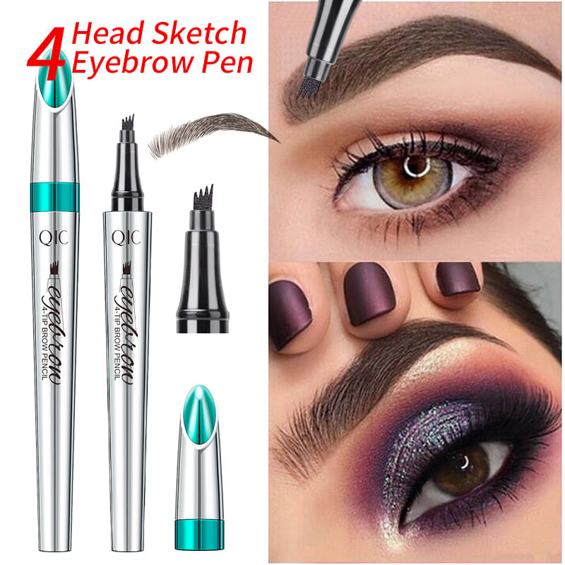 Arenzza waterproof brow pen with four tips for natural-looking eyebrows, designed for precise, long-lasting makeup application.