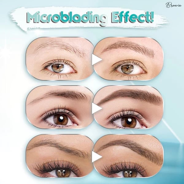 Arenzza waterproof brow pen with four tips for natural, defined eyebrows, perfect for beauty and makeup application.