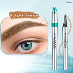 Arenzza waterproof eyebrow pen with four tips for natural-looking brows, displayed with the product packaging and tips visible.