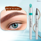 Arenzza waterproof eyebrow gel with four tips for natural brows, displayed in a black tube with a clear cap.