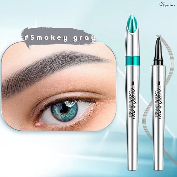 Arenzza waterproof brow pen with four tips for natural, precise eyebrow enhancement in a health and beauty product image.