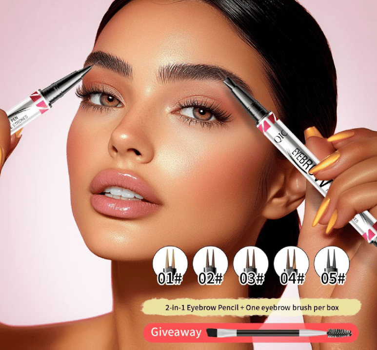 Arenzza 3D waterproof microblading eyebrow pen for precise eyebrow shaping and natural-looking results, shown in the image.