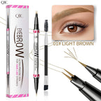 Arenzza 3D waterproof microblading eyebrow pen displayed with a close-up of the pen and its detailed tip for natural eyebrow enhancement.