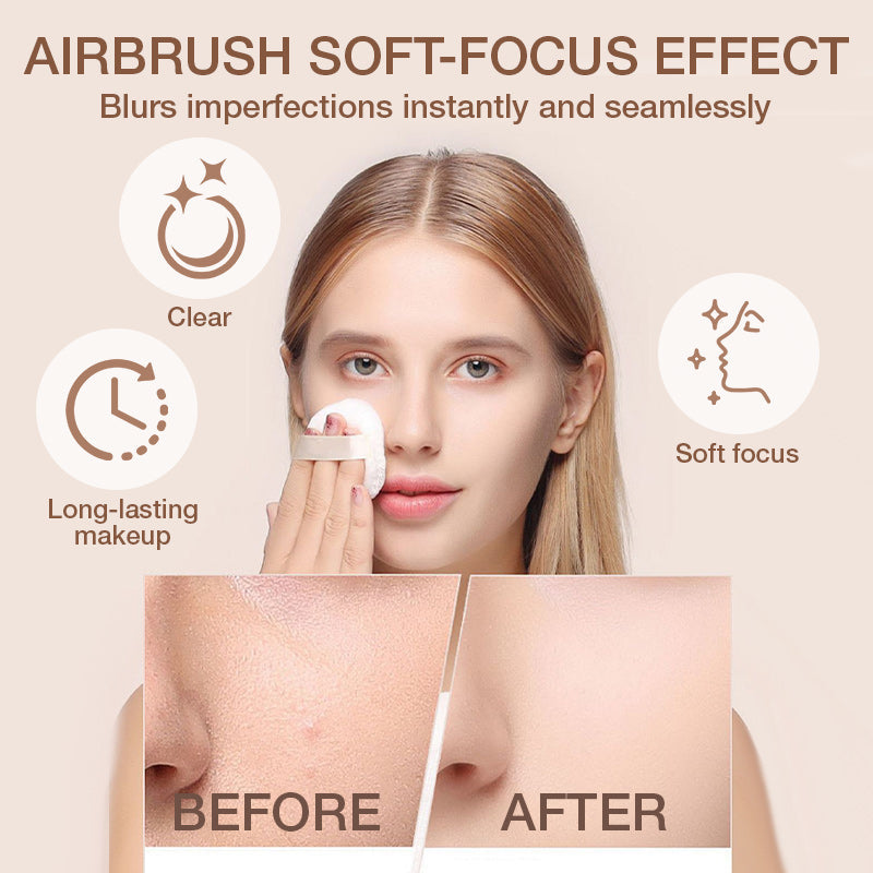 Arenzza waterproof setting matte powder compact with a sleek design, suitable for setting makeup and controlling shine.