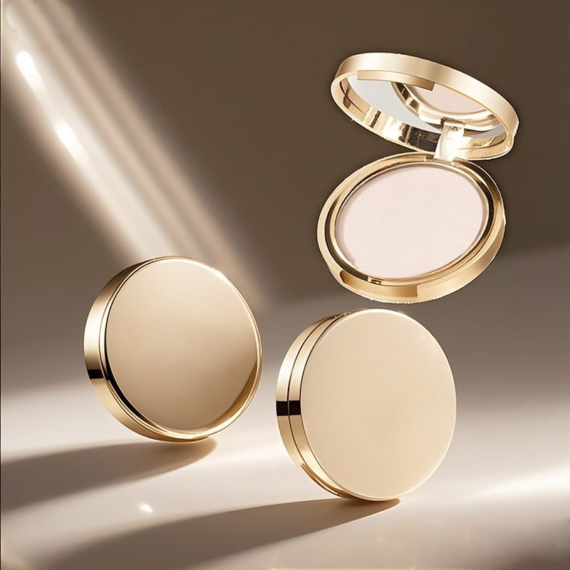 Arenzza waterproof setting matte powder compact with a sleek design, perfect for a flawless, matte finish in health and beauty.