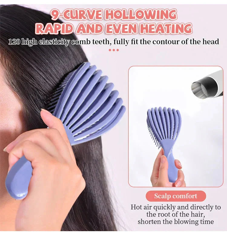 Arenzza hollow out smooth hair fluffy comb with a sleek design, perfect for detangling and styling hair effortlessly.