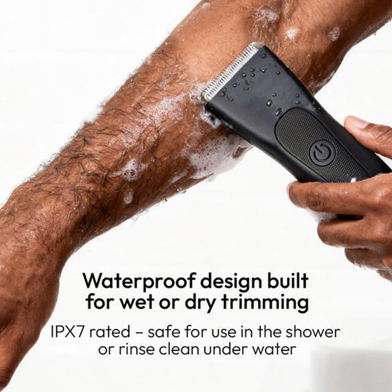Arenzza digital display body trimmer for men with adjustable settings, shown on a clean white background.