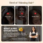 Arenzza partial bangs hair piece in natural black with layered style, designed for health and beauty enhancement.