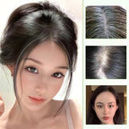 Arenzza partial bangs hair piece with natural-looking blonde hair, styled with soft, wispy bangs for a stylish hair accessory.