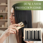 Arenzza 2-in-1 hair dye comb for gray hair, showing a close-up of the comb with gray hair strands and a sleek handle design.