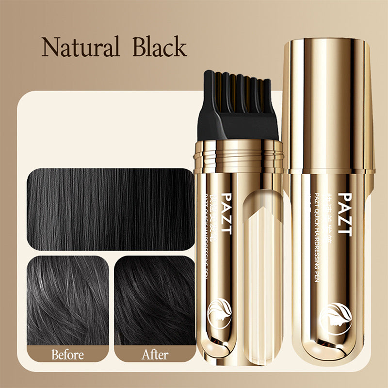 Arenzza 2-in-1 hair dye comb for gray hair, showcasing a handheld comb with dye application sections in a health and beauty setting.