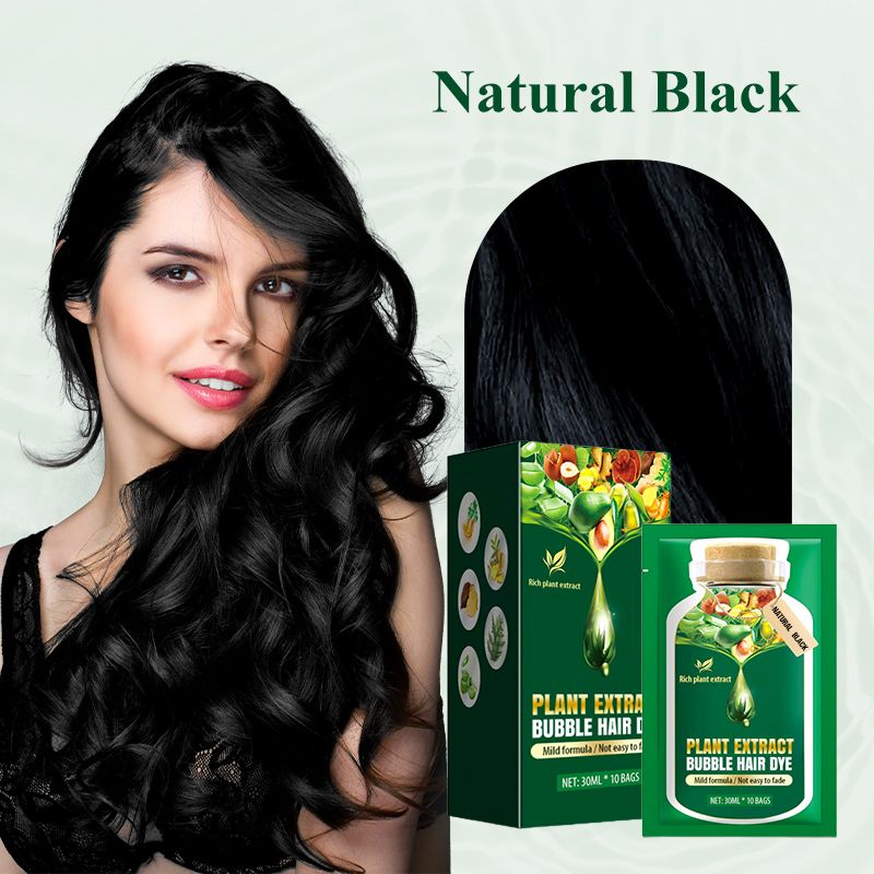 Arenzza Plant Extract Hair Care Bubble Dye Cream in a vibrant pink tube, showcasing natural ingredients for hair coloring and care.
