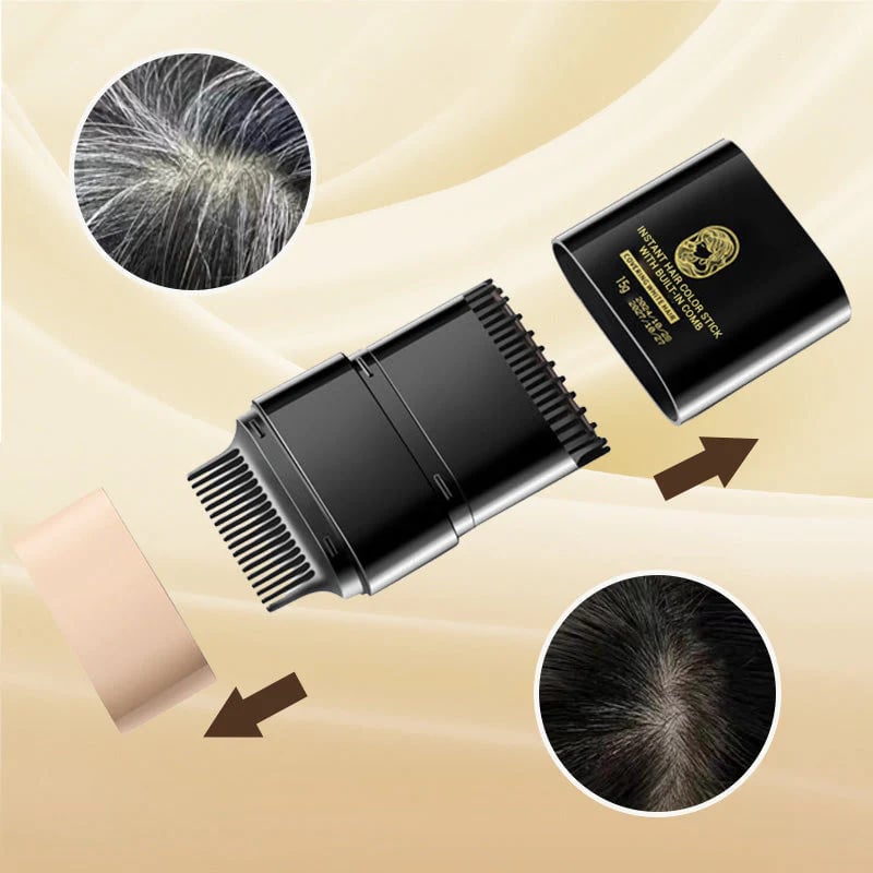 Arenzza instant hair color stick with built-in comb, vibrant hair dye in a sleek health and beauty product package.