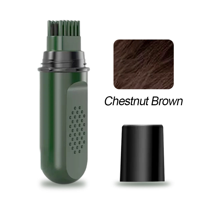 Arenzza temporary gray coverage hair dye pen with gray ink, shown with the pen and application tip on a neutral background.