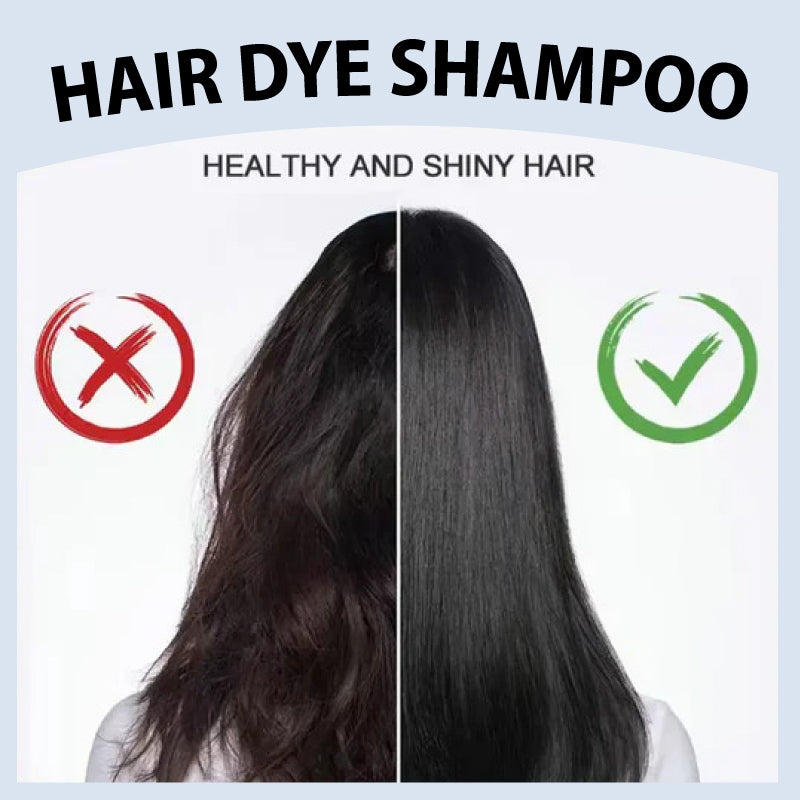 Arenzza 3-in-1 hair coloring shampoo with plant extracts, showing a bottle with vibrant hair and natural ingredients.
