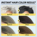 Arenzza 3-in-1 hair coloring shampoo with plant extracts, vibrant hair solution, in a sleek bottle with colorful packaging.