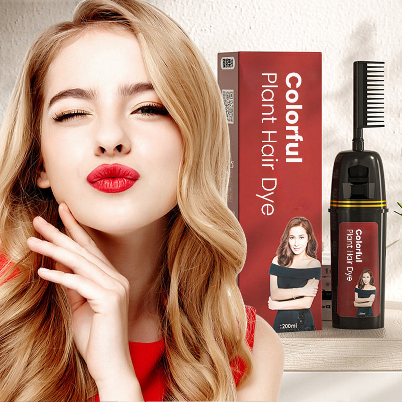 Arenzza colorful plant hair dye with innovative comb applicator, vibrant shades for natural-looking hair color.
