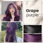 Arenzza colorful plant hair dye with innovative comb applicator, showcasing vibrant hair color and applicator tool.
