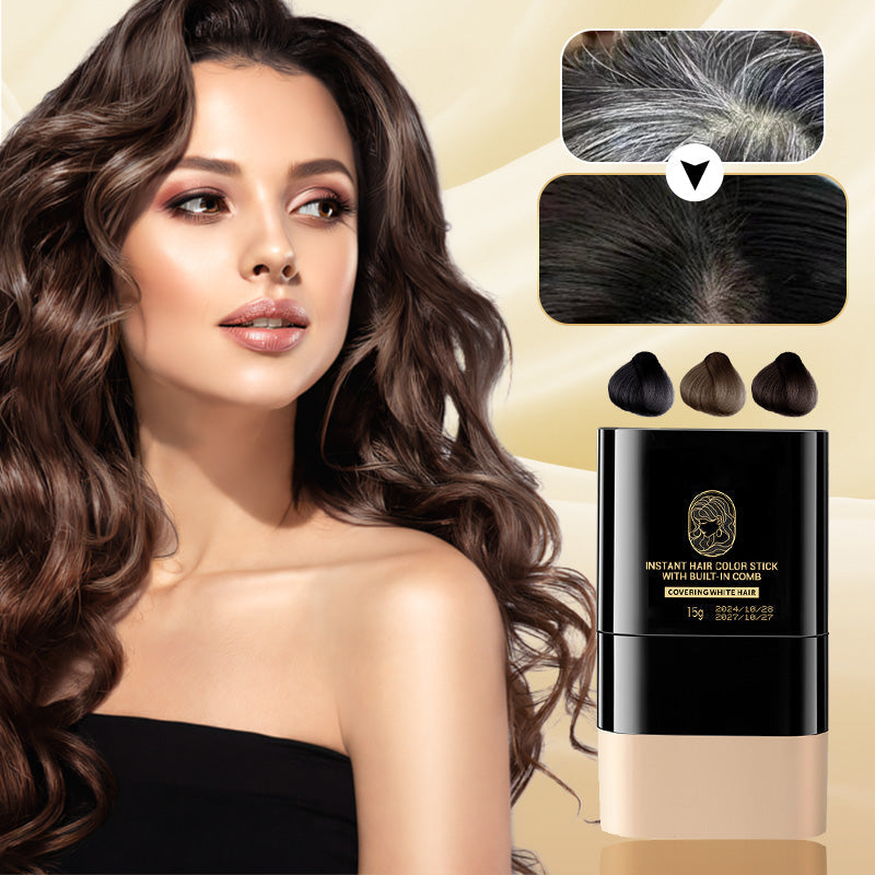 Arenzza instant hair color stick with built-in comb for quick, precise hair coloring in a sleek health and beauty product.