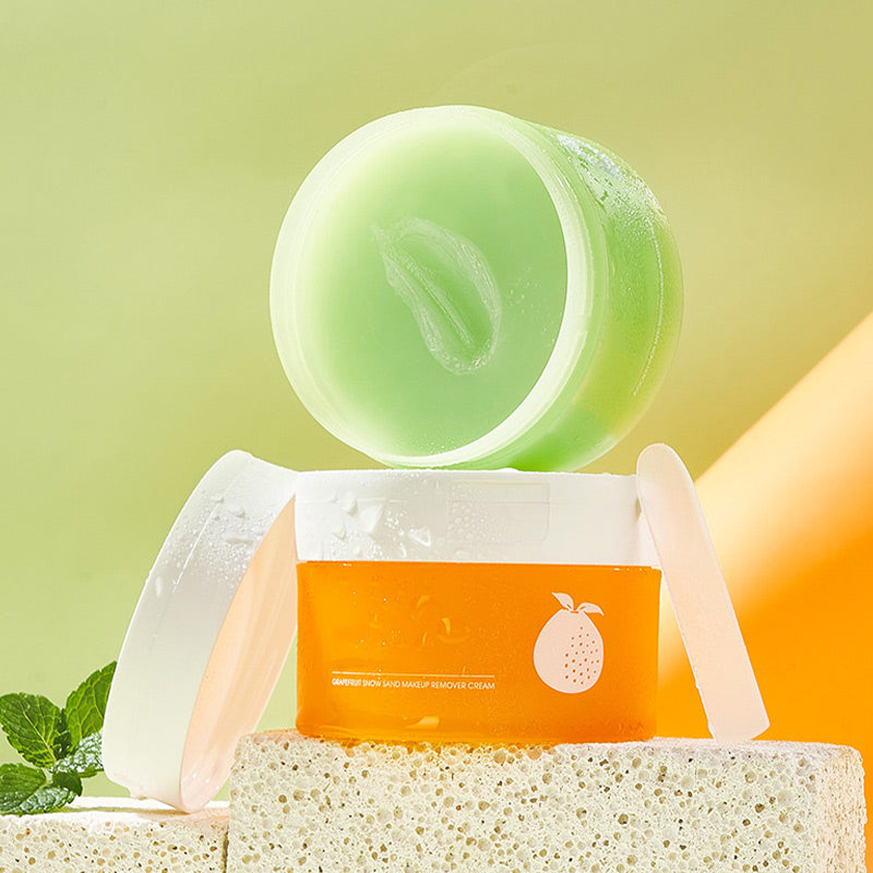 Arenzza 4-in-1 Color Cleansing Balm, a vibrant jar of highly effective face cleanser with colorful swirls, in a health and beauty setting.