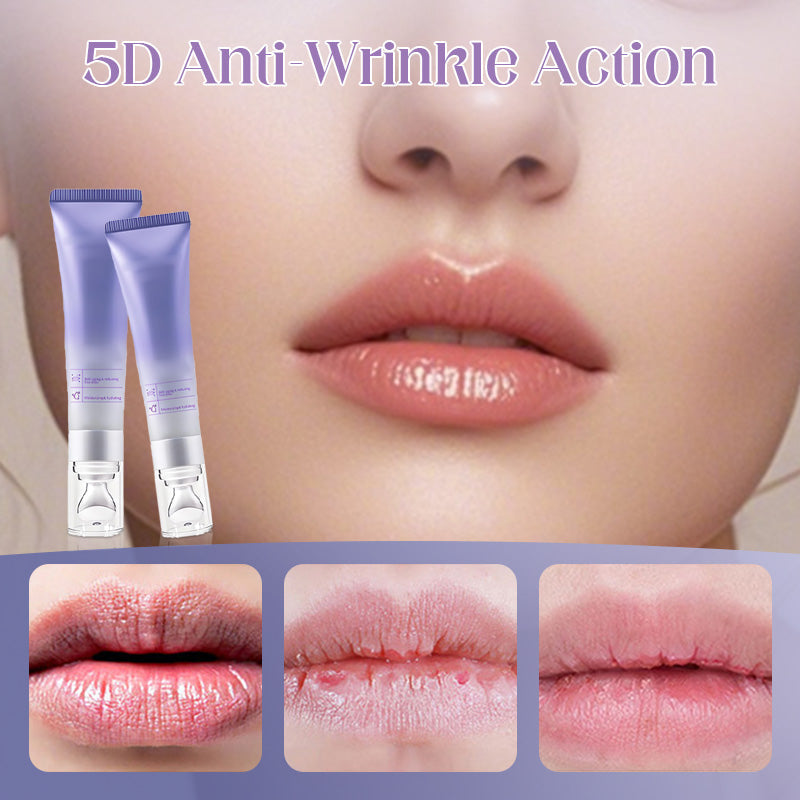 Arenzza Plumping & Anti-Wrinkle Hydrating Lip Serum in a sleek tube with a doe-foot applicator, designed to hydrate and smooth lips.