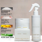 Arenzza hair styling spray and cream set with bottles and packaging, ideal for hair styling and hair care routines.