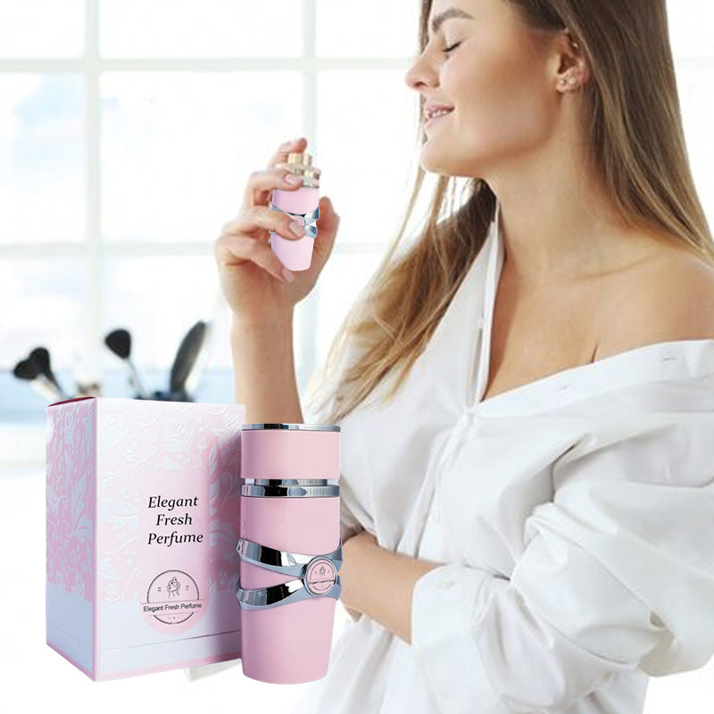 A 100ml Arenzza luxury EDP perfume spray bottle for women and men with elegant packaging, suitable for health and beauty use.